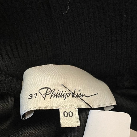 3.1 Phillip Lim black zipper gabardine wool flight cargo jogger pants, 00, 0, 2 - Picture 7 of 7